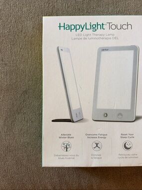 HappyLight Touch LED Light Therapy Lamp - White. Brand new in box never used!